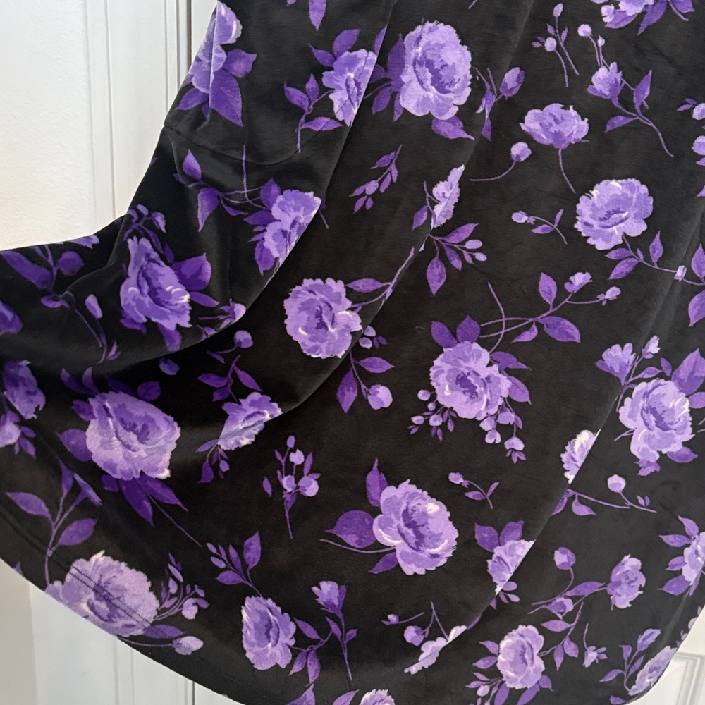Super Soft Aria Collection Purple Floral‎ House Dress/Robe - Picture 7 of 8